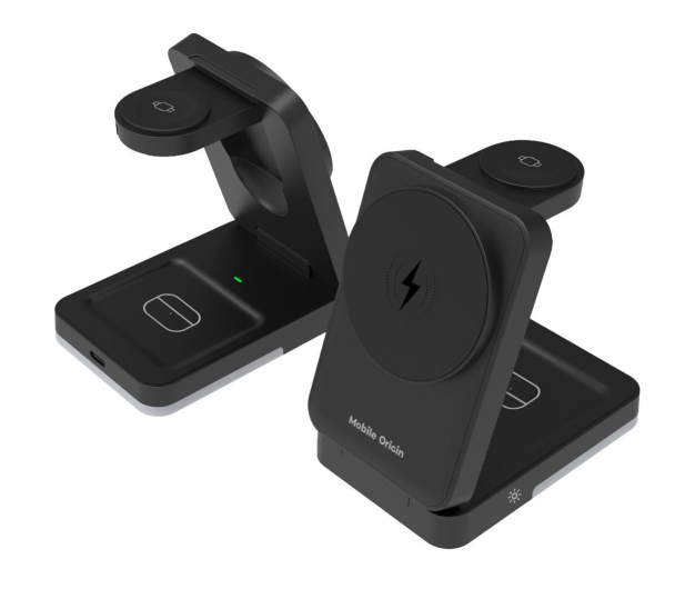 Mobile Origin 3in1 Foldable Charging Stand with light,  PW28, black - 1537917 - zdjęcie 3
